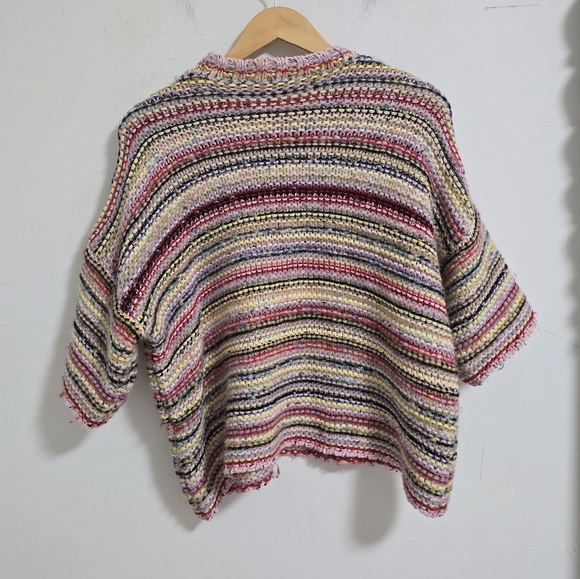Ganni mixed knit short sleeve sweater size M - Picture 10 of 10